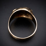 SOLD Vintage 9K & Garnet Snake Ring