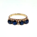 Vintage 14k, Sapphire & Diamond Ring