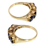Vintage 14k, Sapphire & Diamond Ring