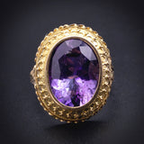 Antique 18K, 14K & Amethyst Conversion Ring