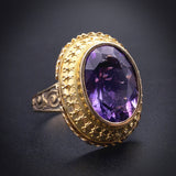 Antique 18K, 14K & Amethyst Conversion Ring
