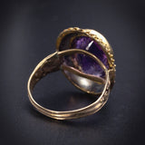 Antique 18K, 14K & Amethyst Conversion Ring