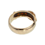 Estate 15K & Ruby Buckle Ring