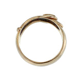 Estate 15K & Ruby Buckle Ring