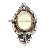 Antique French 14K & Citrine Locket Back Brooch TLJ