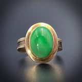 Antique 14K & Jade Conversion Ring