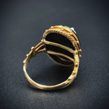 Antique 14K & Carved Hardstone Cameo Conversion Ring