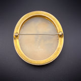 Antique 10K & Carved Shell Cameo Brooch