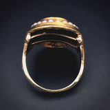 Antique 14K, Pearl & Carved Cameo Conversion Ring