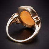 Antique 10K & Carved Shell Cameo Ring