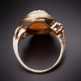 Antique 10K & Carved Shell Cameo Ring