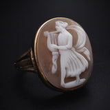 Antique 14K, 9K & Carved Shell Cameo Conversion Ring