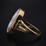Antique 14K, 9K & Carved Shell Cameo Conversion Ring