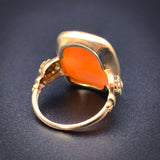 Antique 10K & Carved Shell Cameo Ring