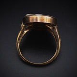 Antique 14K, 9K & Carved Shell Cameo Conversion Ring