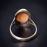 Antique 14K & Carved Shell Cameo Ring