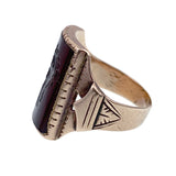Antique Victorian 14K & Carved Carnelian Intaglio Cameo Ring