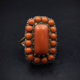 Antique 10K & Coral Ring