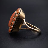 Antique 10K & Coral Ring