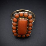 Antique 10K & Coral Ring