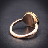 SOLD Antique Edwardian 9K & Carved Coral Rose Ring