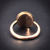 SOLD Antique Edwardian 9K & Carved Coral Rose Ring