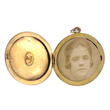Antique Art Nouveau Gold Filled Question Mark Locket Pendant