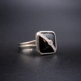 Classic Art Deco Platinum, 18K & 14K Onyx & Diamond Ring TLJ