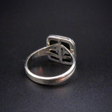 Classic Art Deco Platinum, 18K & 14K Onyx & Diamond Ring TLJ