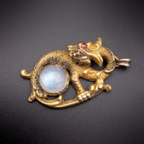 Koven Kreation 14K & Gemstone Replica Dragon Pendant