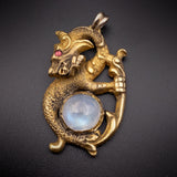 Koven Kreation 14K & Gemstone Replica Dragon Pendant