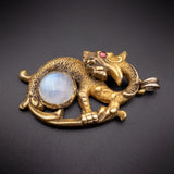 Koven Kreation 14K & Gemstone Replica Dragon Pendant
