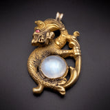 Koven Kreation 14K & Gemstone Replica Dragon Pendant