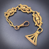 Antique 14K Fancy Link Fob Chain