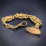 Antique 14K Fancy Link Fob Chain