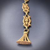 Antique 14K Fancy Link Fob Chain