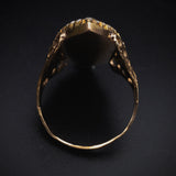 Antique 18K, 14K, Seed Pearl & Enamel Conversion Ring