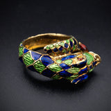 Vintage 18K & Enamel Snake Ring TLJ
