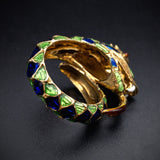 Vintage 18K & Enamel Snake Ring TLJ