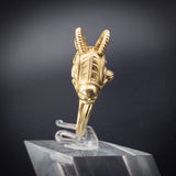 SOLD  Archeological Revival Etruscan Influence 18K Ibex Ring