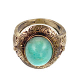 Antique 14K & Amazonite Conversion Ring