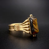 Antique 8K & Tigers Eye Cameo Ring