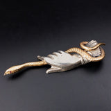 Koven Kreation 14K & Sterling Silver Replica Hand & Serpent With Gemstone Eyes Pendant