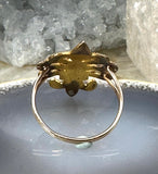 Antique Art Nouveau 14K Gold Filled Fleur de Lis Conversion Ring