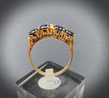Vintage 14k, Sapphire & Diamond Ring
