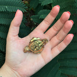10K Gold Swirl Victorian Repousse Brooch