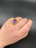 Antique 18K, 14K & Amethyst Conversion Ring