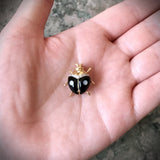 14K, Diamond, Mother of Pearl & Enamel Insect Brooch
