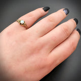 ANTIQUE 14K & Opal Belcher Setting Ring