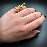 SOLD Antique French 18K & Ruby Snake Ring TLJ